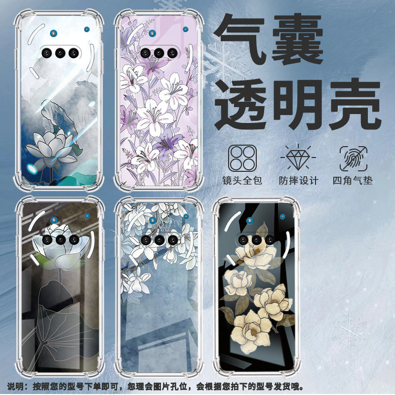 适用NothingPhone3APro手机壳PhoneCMF2Pro防摔复古荷花气囊壳Phone3A中国风NothingPhone3高级感保护套