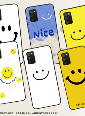 适用三星A02s手机壳SamsungGalaxyA02s保护壳166.5mm黄底笑脸星星笑脸个性耐脏英文笑脸小众蓝色笑脸文艺