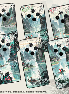 适用vivoY78手机壳Y100全包边V2271A纯黑色viviY200Pro硅胶Y300Pro+耐磨细碎桃花瓣商务vivoY300Plus保护套