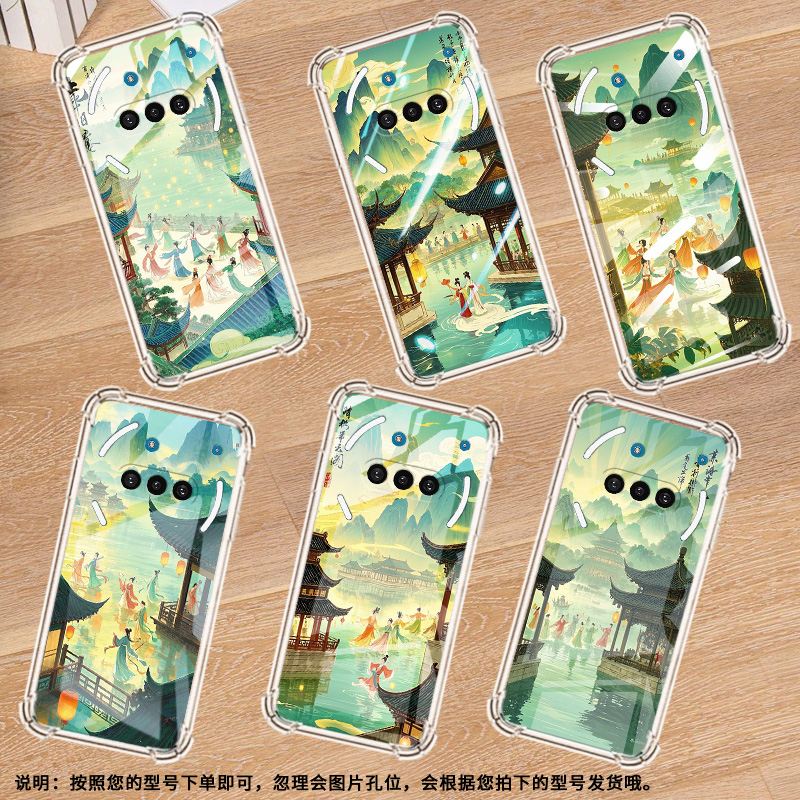 适用NothingPhone3手机壳Phone3A防摔青山楼阁气囊壳Phone3A中国风NothingPhone3APro硅胶高级感保护套