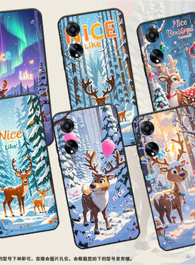 适用OPPOA3x手机壳A5活力版PHJ110商务A1i软壳雪景麋鹿A1s时尚A2高级PJU110纯黑色0pp0A5轻薄2025保护套