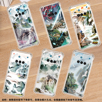 适用NothingPhone3手机壳Phone3A防摔山水画气囊壳PhoneCMF2Pro中国风NothingPhone3APro硅胶保护套