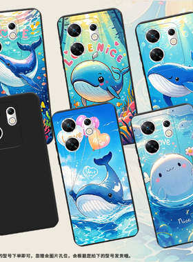 适用传音InfinixZero30手机壳ZeroUltra高级鲸鱼磨砂壳潮流InfinixZero40全包边X6731B中国风保护套