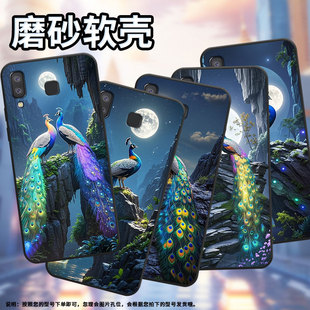 J610F三星A6s高级感SM G8870耐磨GalaxyC9保护套 手机壳C9Pro防摔SamsungJ4Plus七彩孔雀SM 适用三星A8