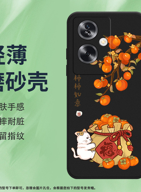 适用一加NordN30SE手机壳5G全包边1+磨砂保护套CPH2605柿柿如意防摔牡丹创意OnePlus耐磨梅有烦恼硅胶软壳*