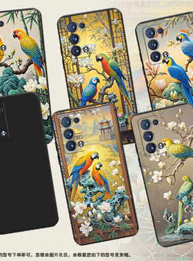 适用OPPOReno6ProSnapdragon手机壳全包边鹦鹉0pp0Reno6Pro防摔OPPOFindX2Neo磨砂壳Reno时尚保护套