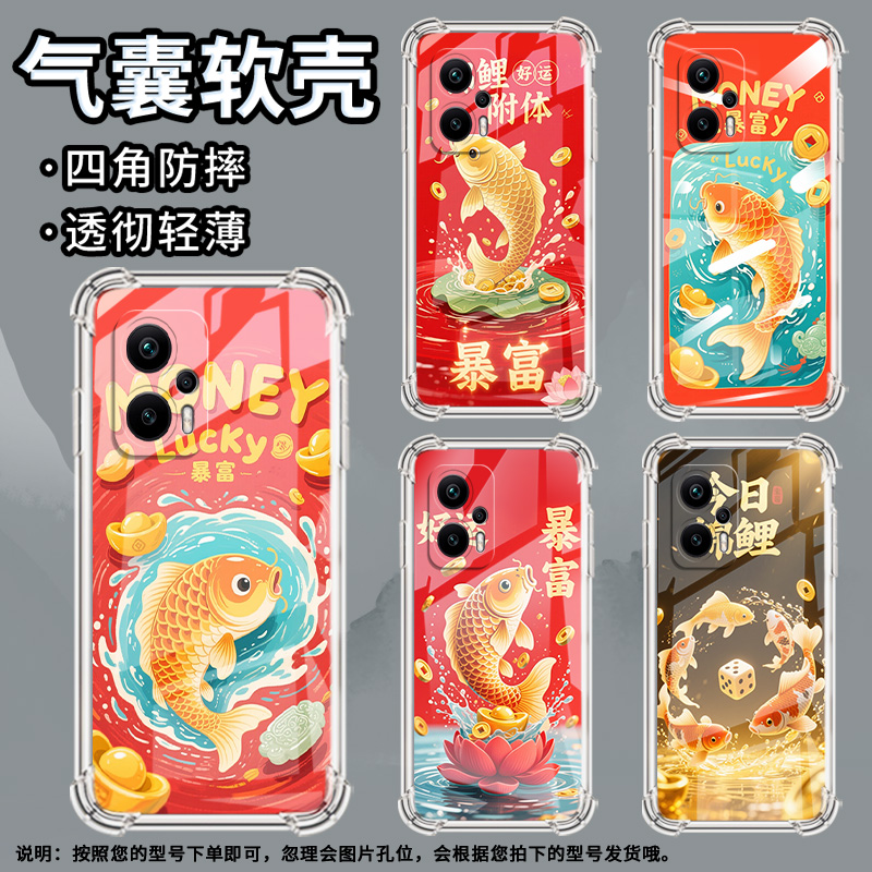 适用谷歌Pixel2手机壳Pixel2XL金色锦鲤谷歌Pixel3时尚Pixel3XL金色锦鲤谷歌Pixel3A气囊壳防摔保护套