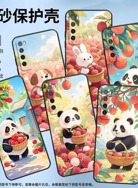 适用华为nova2手机壳HWI-AL00耐磨2Plus软壳HUAWEInova4时尚nova5摘荔枝熊猫WLZ-AL10保护套nova5iPro硅胶