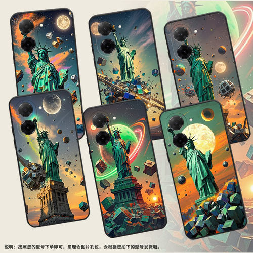 适用红米note15Pro+手机壳K70Pro冠军版自由女神像红米15C保护套23076RN4BI时尚红米15C轻薄K80至尊版软壳
