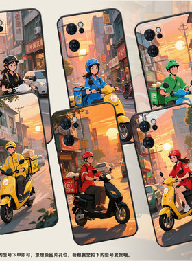 适用OPPOReno6Z手机壳5GCPH2237软壳0pp0Reno7高级感5G海外保护套PFDM00城市街道Reno8硅胶Reno8T磨砂壳