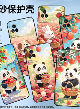 适用iQOO8手机壳iQOO3男女V2024A商务iQOO7磨砂壳iQOO5黑色iQOO9SE全包V2304A硅胶iQOO13摘荔枝熊猫保护套