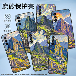 M145F黑色M20硅胶M10保护套 M105F全包边samsungM12磨砂壳M13防摔爆SM 适用三星M02手机壳M23风格 油画SM