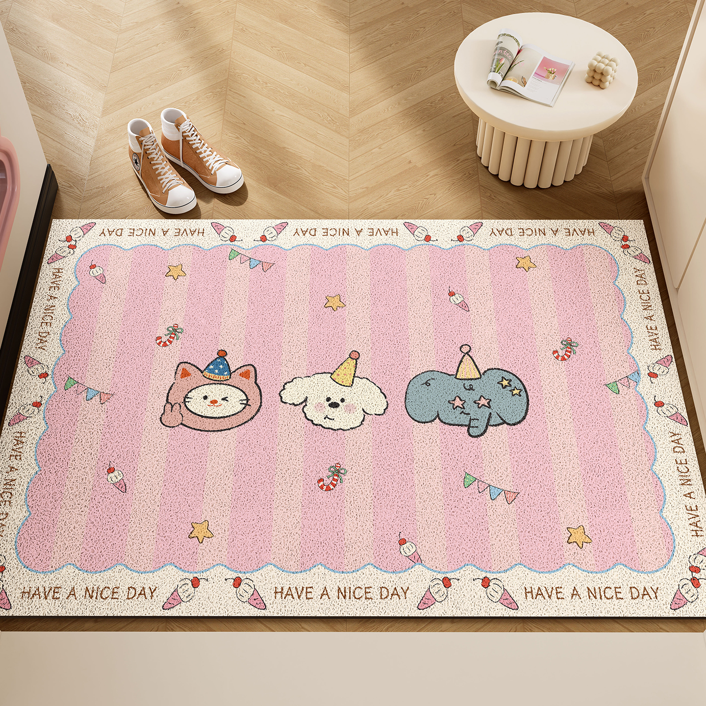 卡通入户门地垫2025新款丝圈防滑