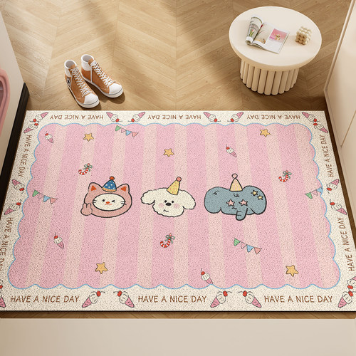 卡通入户门地垫2025新款丝圈防滑