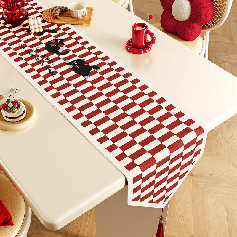 新年桌旗红色喜庆茶几旗布春节过年氛围感装饰餐桌桌布中间长条布,居家布艺,桌旗,淘宝优惠券,粉丝福利购,淘宝优惠卷