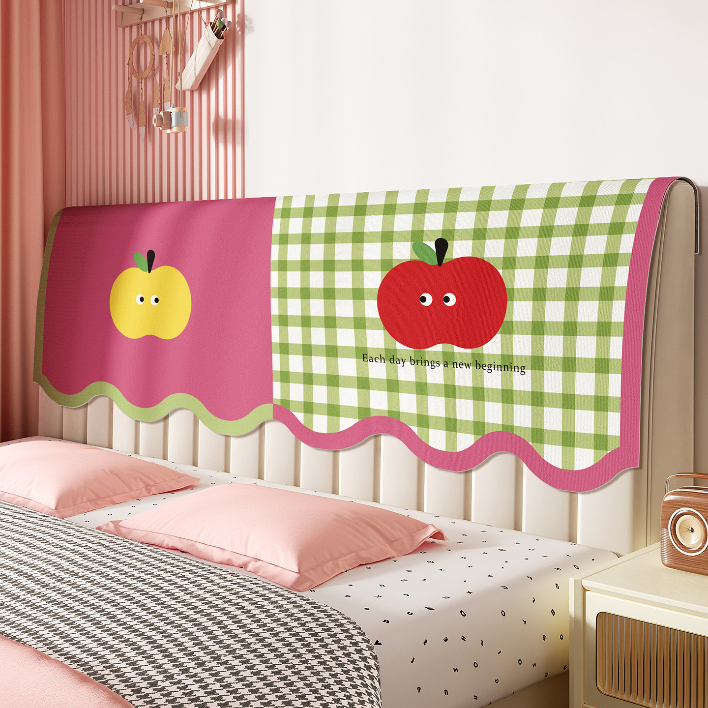 卡通床头罩盖布卧室床头防猫抓防尘套罩2026新款四季通用遮灰盖巾,居家布艺,床头罩,淘宝优惠券,粉丝福利购,淘宝优惠卷