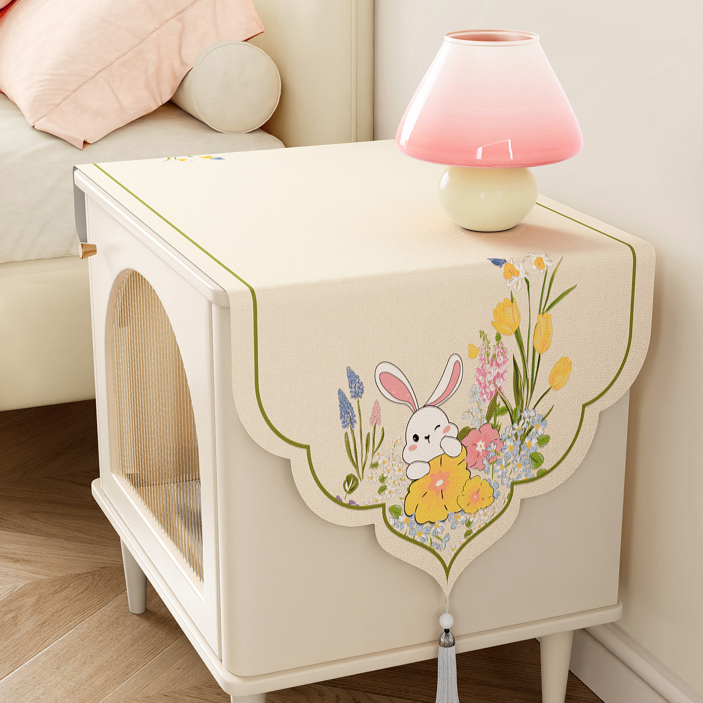 卡通卧室床头柜盖布2025新款防尘盖巾家用洗衣机微波炉异形遮灰布,居家布艺,万能盖巾,淘宝优惠券,粉丝福利购,淘宝优惠卷