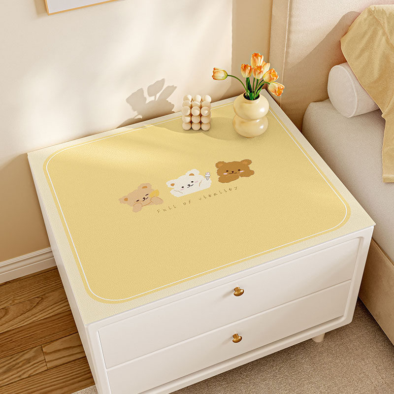 床头柜垫罩防水防油皮革桌垫现代卡通防尘盖布书桌桌面垫轻奢桌布,居家布艺,床头柜盖布,淘宝优惠券,粉丝福利购,淘宝优惠卷
