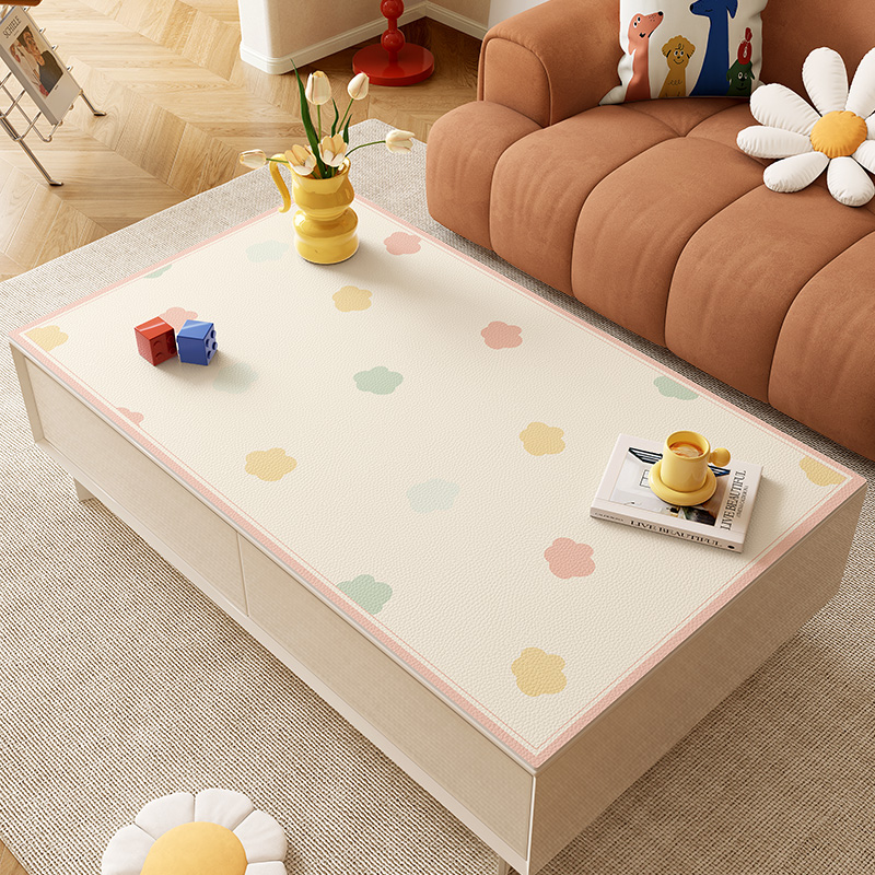 米迪莎奶油风茶几桌垫轻奢高级感