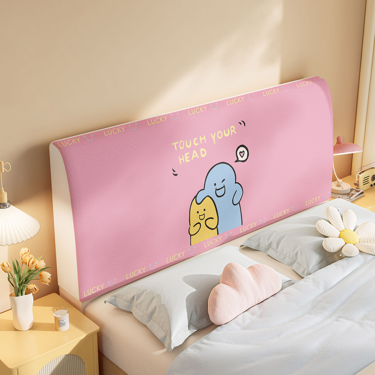 床头套罩2025新款床头软包靠背垫保护套卡通儿童床头罩遮丑防尘罩
