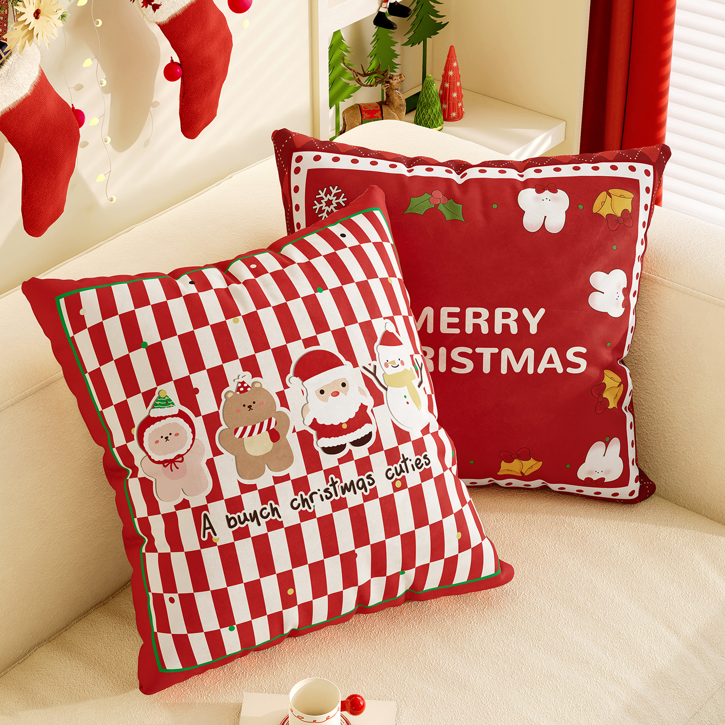 圣诞抱枕客厅沙发节日氛围感靠枕