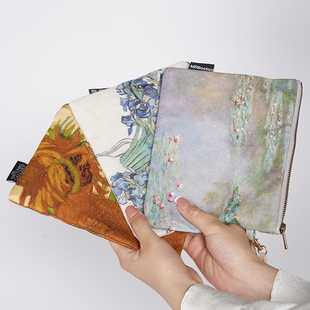 MFA波士顿美术馆大师系列印象派莫奈睡莲便携手拿包收纳袋零钱包