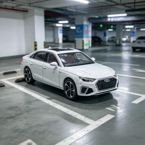 麦思迪1/64仿真AUDI A4L合金汽车模型轿车礼物静态滑行玩具车男孩