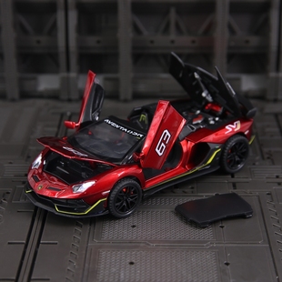32仿真兰博SVJ63合金汽车模型敞篷超跑声光玩具车送男朋友礼物