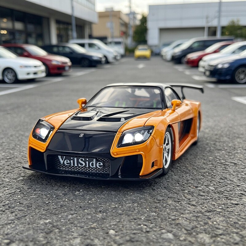 1:24仿真马自达RX-7 FD3S街车版合金汽车模型摆件收藏儿童玩具车