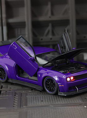 1:32仿真SRT改装版超跑合金汽车模型美式肌肉跑车回力避震玩具男