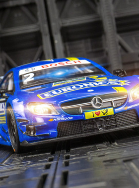 CCA1:32仿真奔驰C63 DTM拉力赛车模型声光回力合金车模儿童玩具车