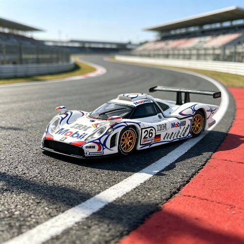 TH 1/64仿真保时捷911 GT1 LM 1998款合金汽车模型静态摆件礼物