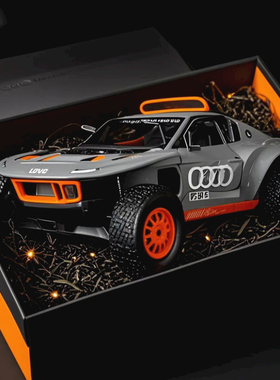 1:24仿真奥迪RS Q e-tron合金汽车模型摆件收藏拉力赛车生日礼物