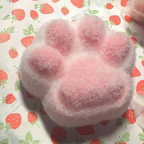 猫爪捏捏乐解压神器玩具慢回弹儿童无毒tpr软胶椰蓉毛绒泥感捏捏