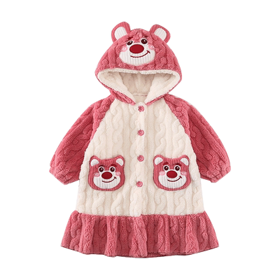 家居服舒适睡袍卡通加厚