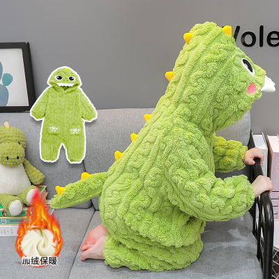 女童连体睡衣秋冬季珊瑚绒双层加厚儿童家居服法兰绒宝宝防踢睡袋