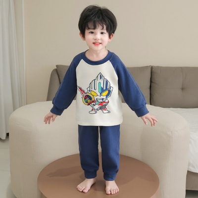 儿童睡衣春秋款纯棉家居服套装
