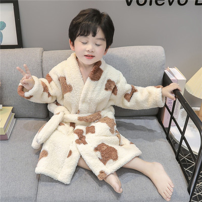 男童睡衣秋冬季加厚珊瑚绒
