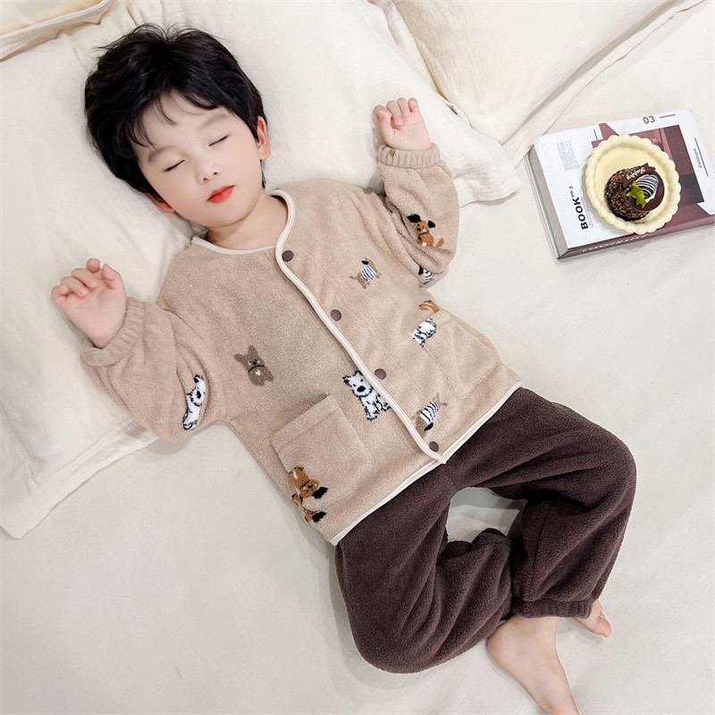 男童睡衣套装2025新款珊瑚绒
