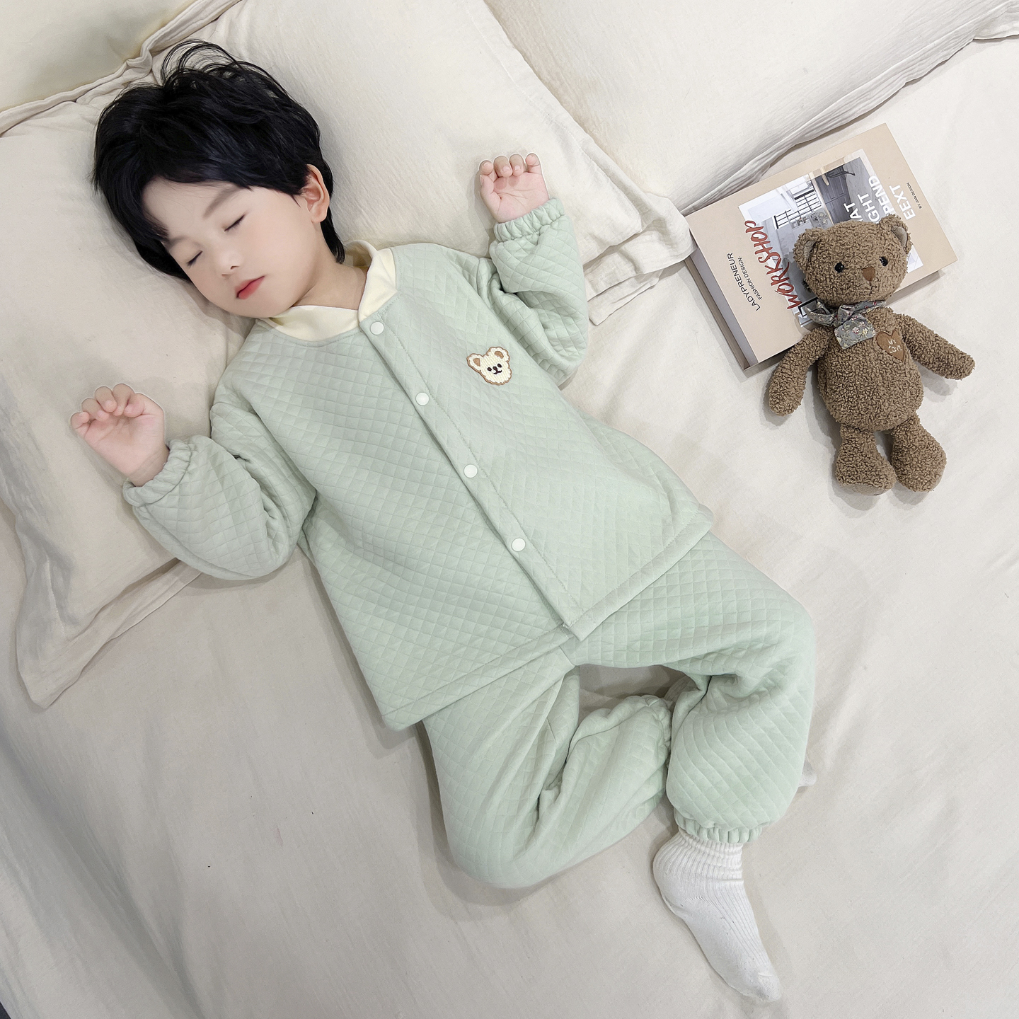 男童睡衣秋冬季加厚新款儿童浴袍