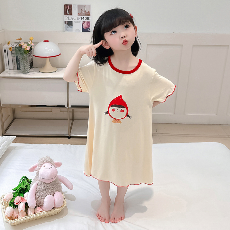 网红女孩短袖纯棉可爱居家裙