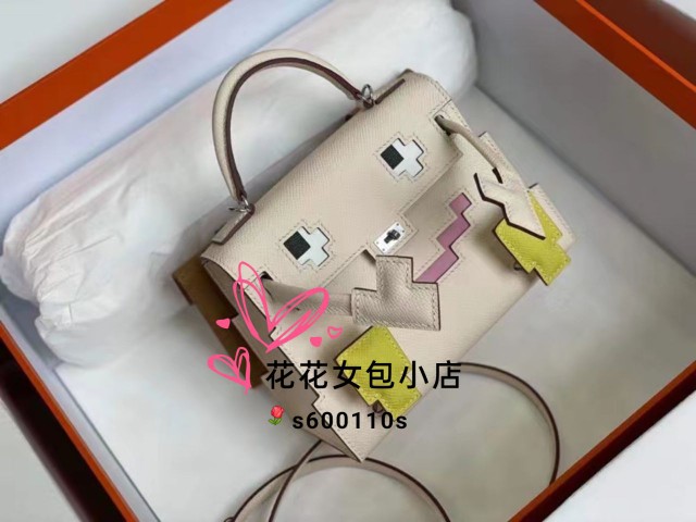 私人订制纯手工进口皮料蜡线缝制女士包包凯莉boll奶昔白寻寻觅觅