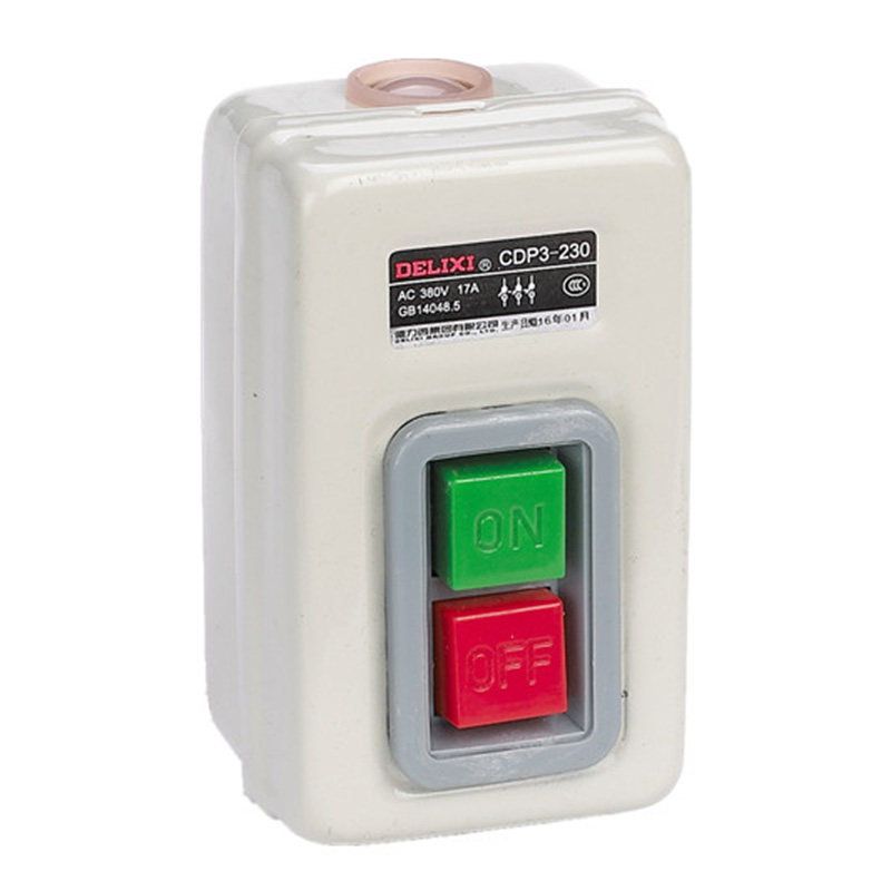 德力西押扣开关CDP3-230动力控制按钮扣押开关BS216B三相电机380v