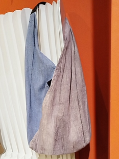 非遗浏阳夏布文创原创设计包袱袋单肩手提包