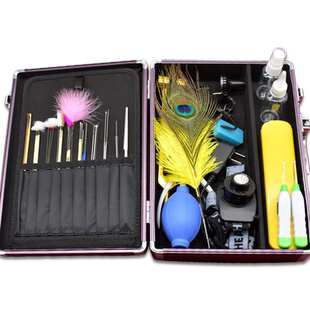 采耳工具套装专业高级采耳箱掏耳朵挖耳勺工具带充电灯卷棉棒成人