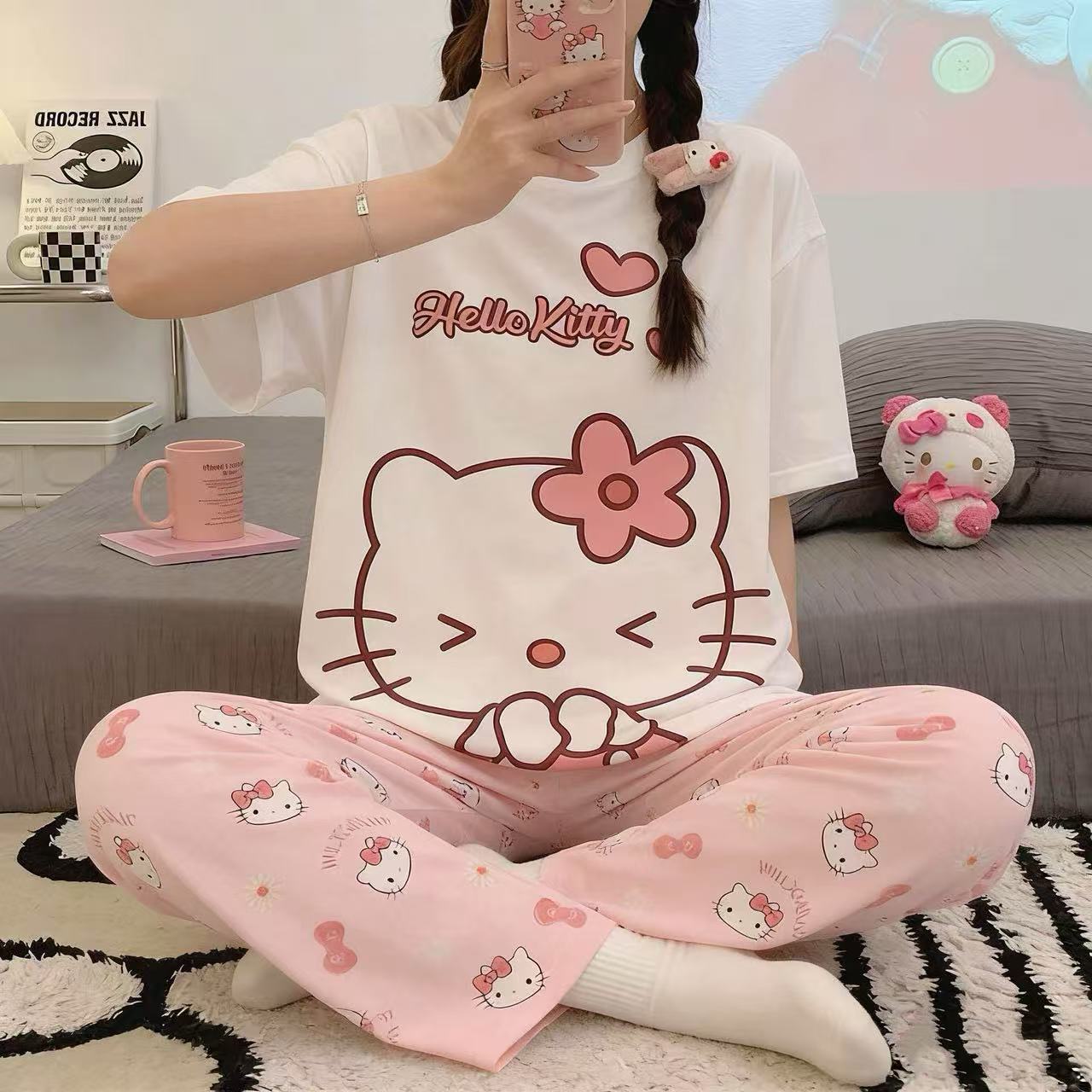 HelloKitty凯蒂猫短袖睡衣/家居服套装