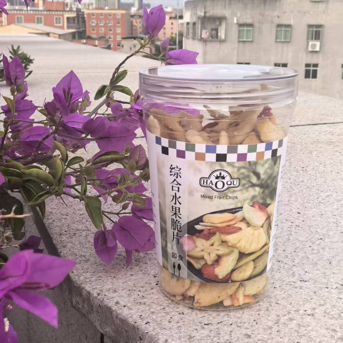 台湾HAOQU综合水果脆片菌菇脆黄秋葵脆蔬菜脆片茶点办公解馋点心
