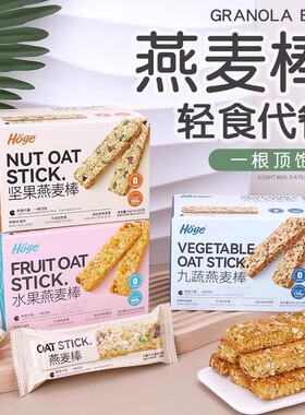 Hoge水果燕麦棒208g坚果九蔬糕点非油炸无蔗糖能量棒休闲零食送礼