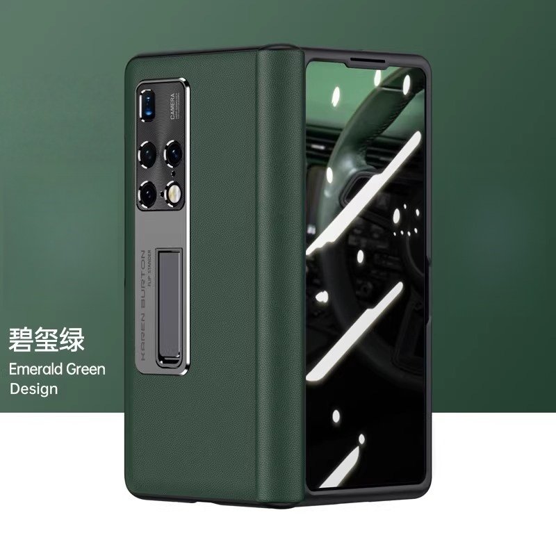 芊宸适用华为matex2手机壳x3新款超薄x5真皮中轴皮链壳膜一体mate x6防窥保护壳折叠屏高清保护套全包防摔