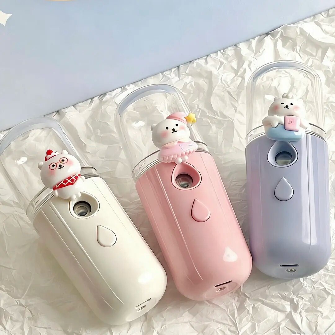 【YF】高颜值小熊迷你补水喷雾脸部保湿手持便携式USB加湿器